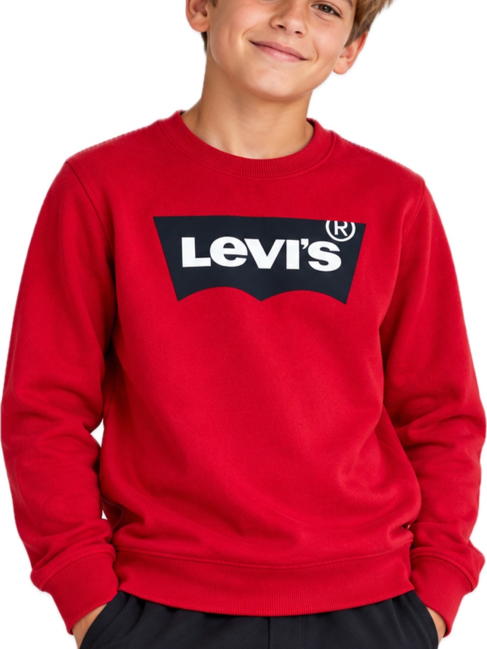 Levi’s Boys Red Logo Crewneck Sweatshirt | XL 13–15 Years